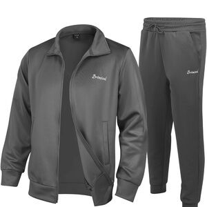 Men's Charcoal Lightweight Jacket & Pants Set